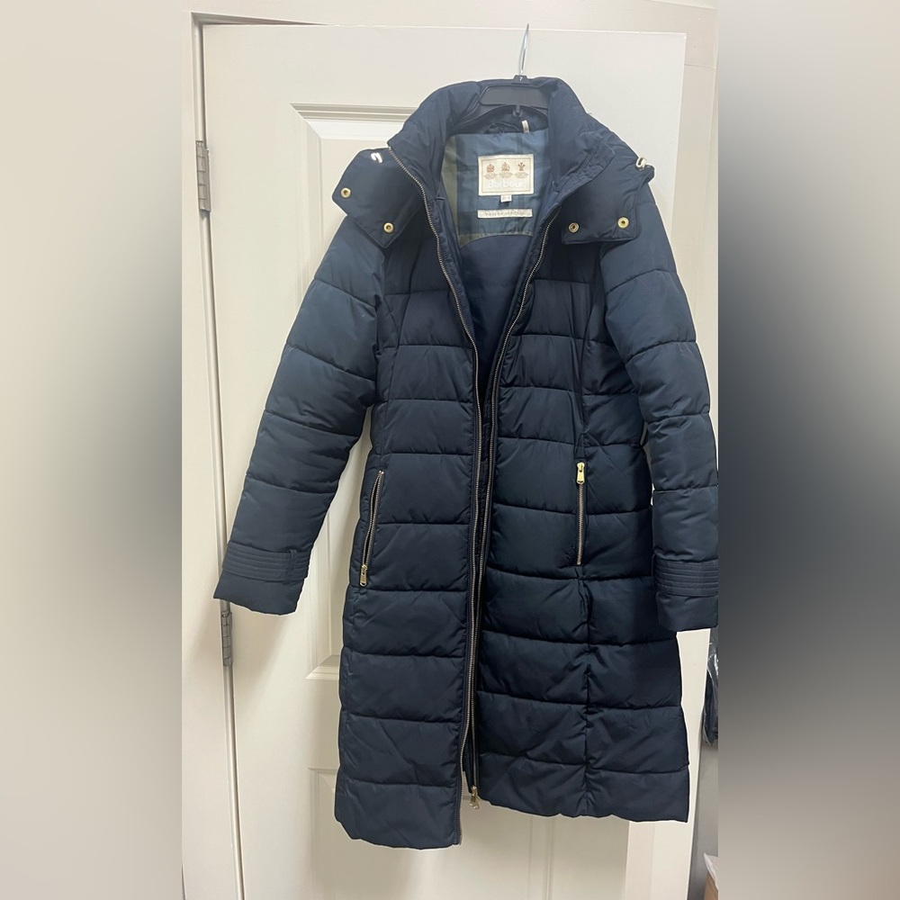 Barbour Dark Blue Quilted Puffer Jacket